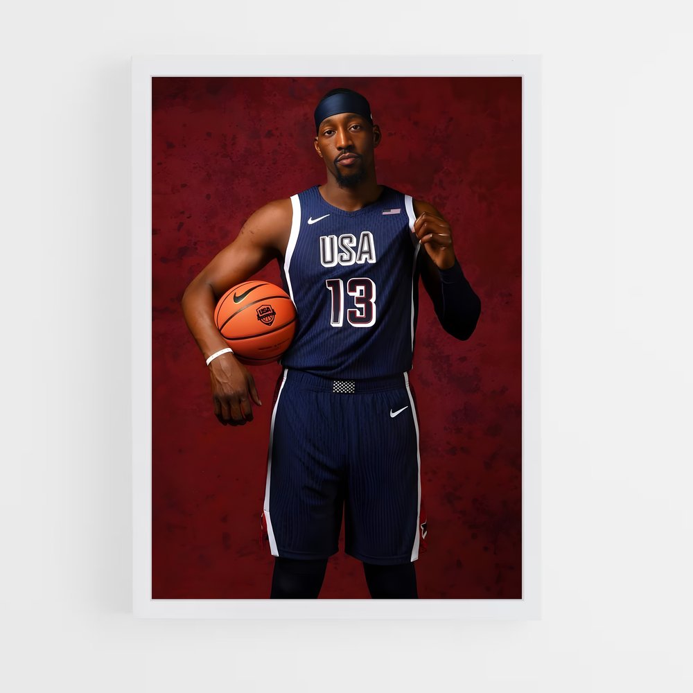 Poster Bam de adebayo – affiche Basketball (vue 3)